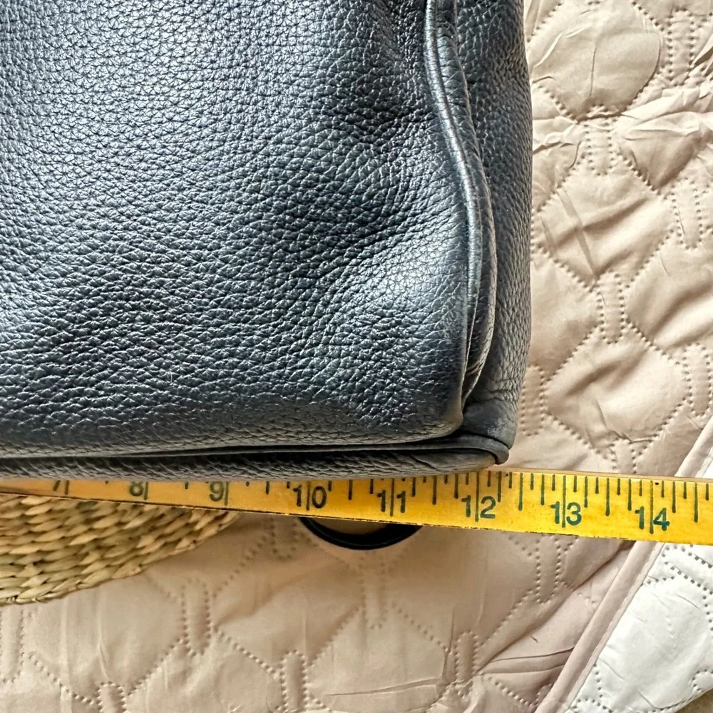 Michael Kors Abbey Large Backpack Black Pebbled Leather Gold Tone Hardware Bag